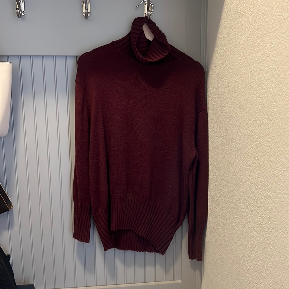 A New Day Turtleneck Sweater - red, small